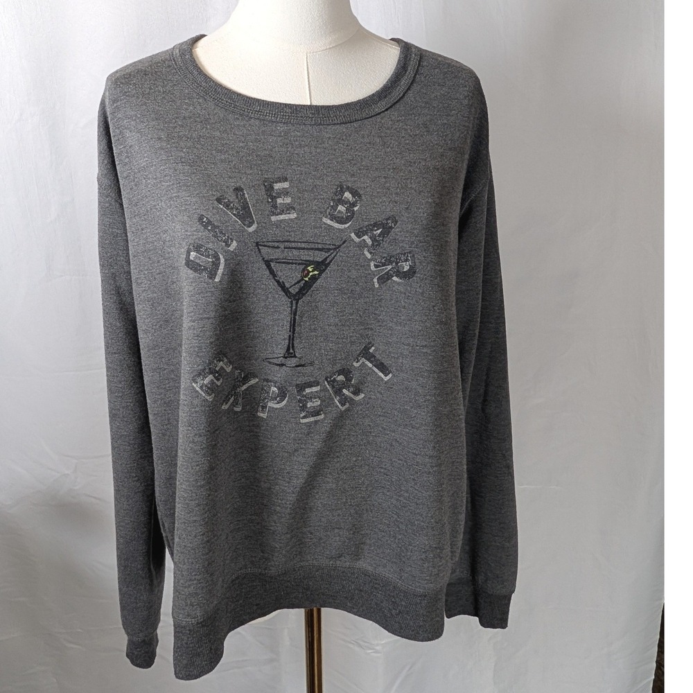 Idyllwind Miranda Lambert Dive Bar Expert Sweatshirt Gray Graphic Pullover M